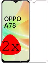 OPPO A78 Protecteur d'écran en Tempered Glass Full Cover - OPPO A78 Protective Glass Screen Protector Glas - 2 Pièces