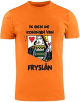 Ik ben de koningin van Fryslân Oranje T-shirt | Koningsdag | Queen | Koningin | Unisex