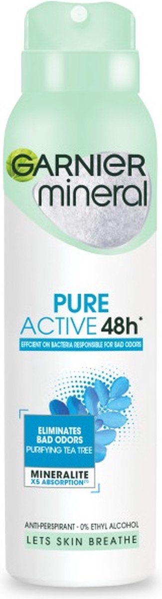 Goedkoopste Mineral Pure Active antitranspiratiespray 150ml