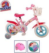 Volare Kinderfiets Disney Princess - 10 inch - Doortrapper - Met fietshelm & accessoires