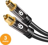 Drivv. Premium Toslink Optische Kabel - Optische Audiokabel - Soundbar - Male to Male - 3 meter - Zwart