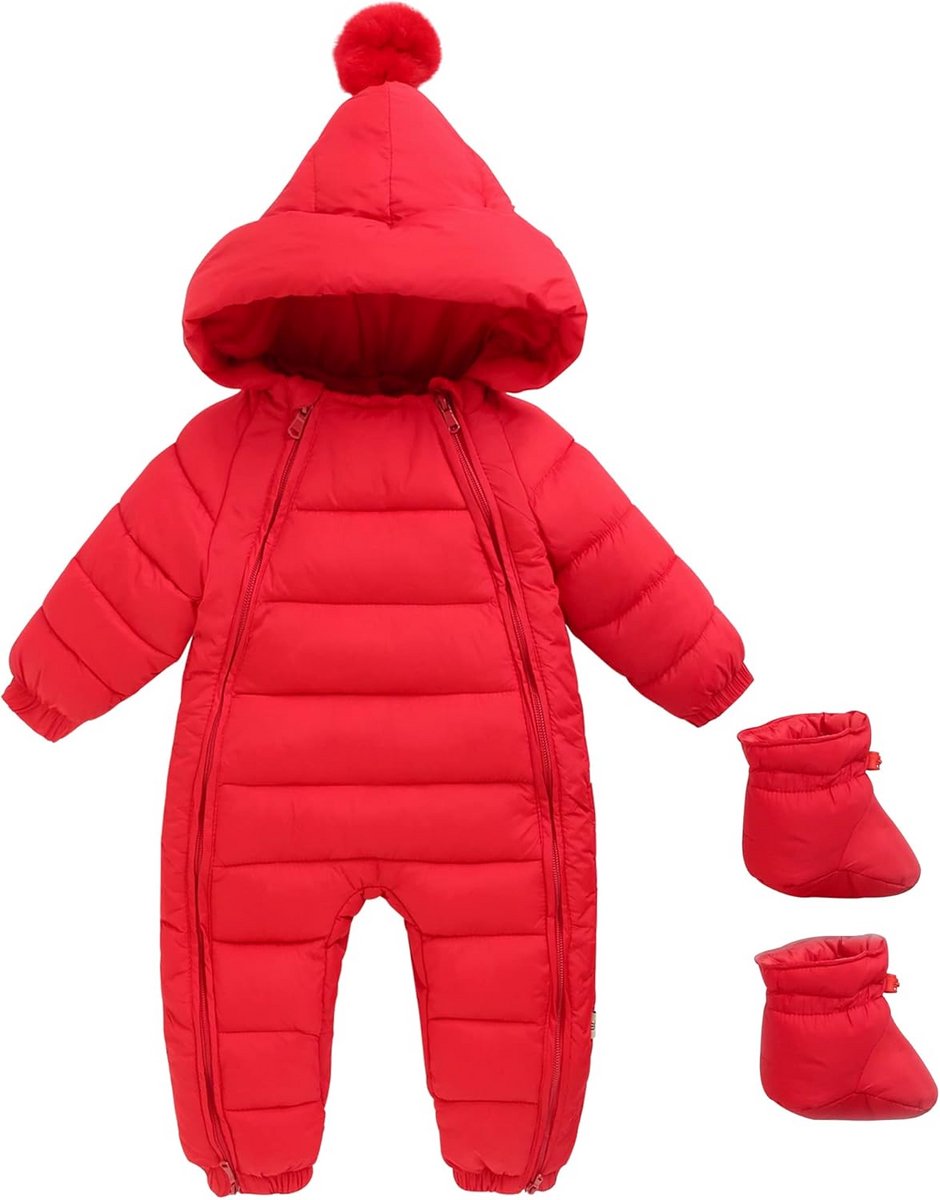 Sneeuwpak voor baby's en peuters met capuchon - Winterjas voor jongens en meisjes - 0-24 maanden