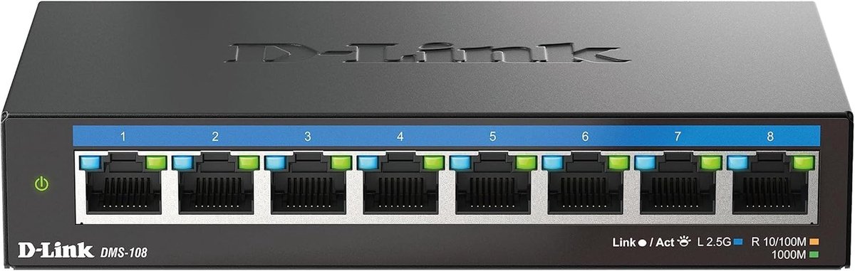 8-poorts Multi-Gigabit Desktop Switch met 2.5G Ethernet en Ventilatorloos Ontwerp