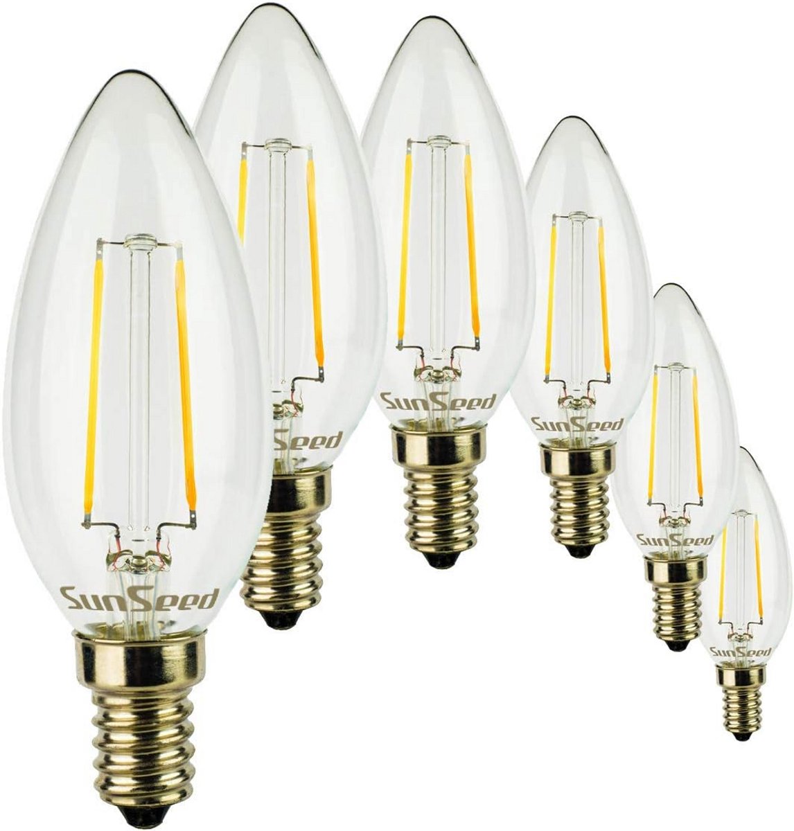 LED Kaarslamp E14 2W Vervangt 25W - Neutral Wit 4000K - Set van 6
