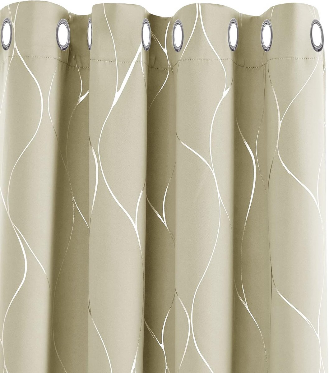 Zwarte Inscaterende Gordijn met Oogjes - 132 x 138 cm - Dubbel Pack