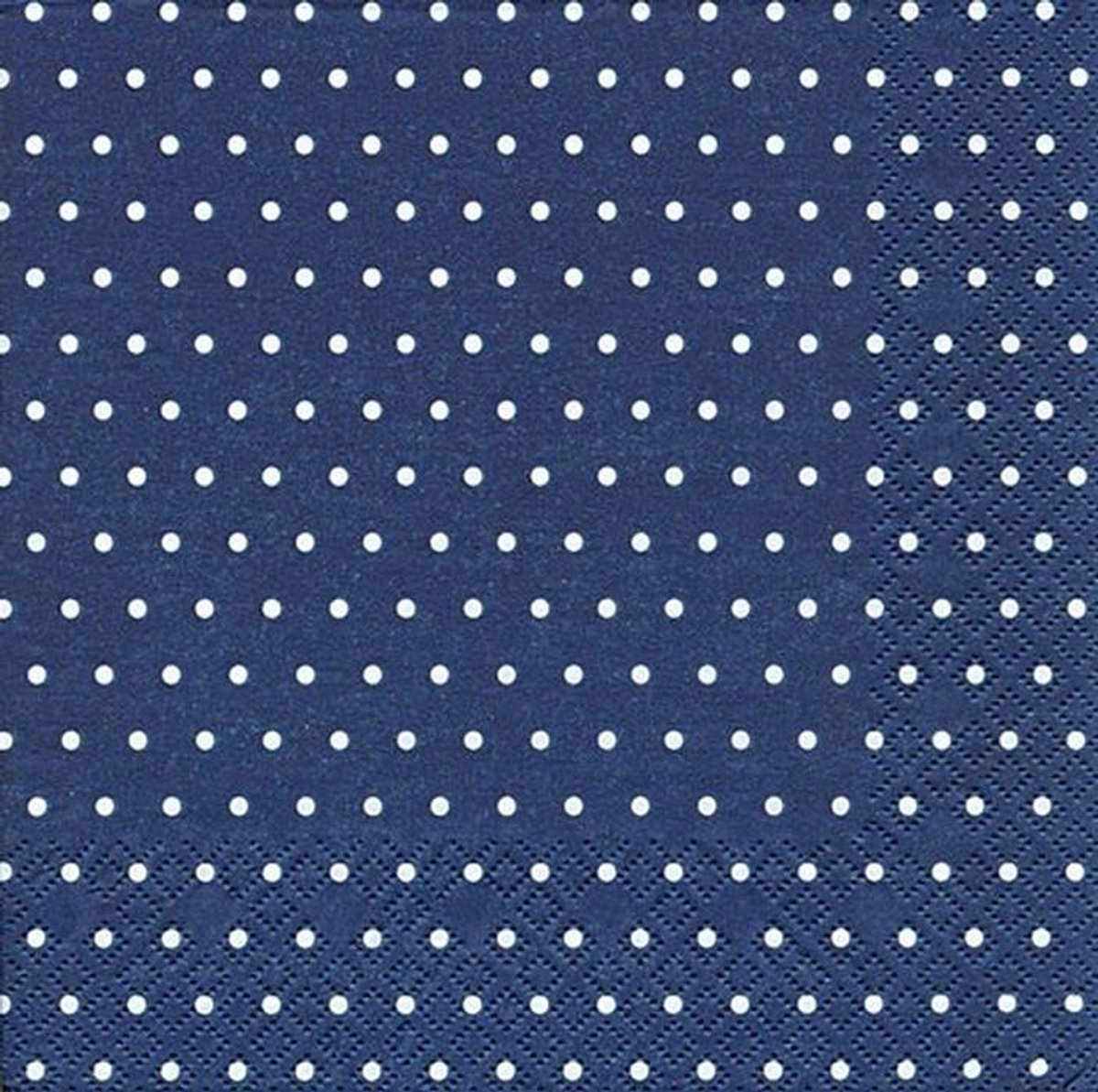 Servetten met Mini-Punten op Donkerblauw - 20 stuks - 33 x 33 cm