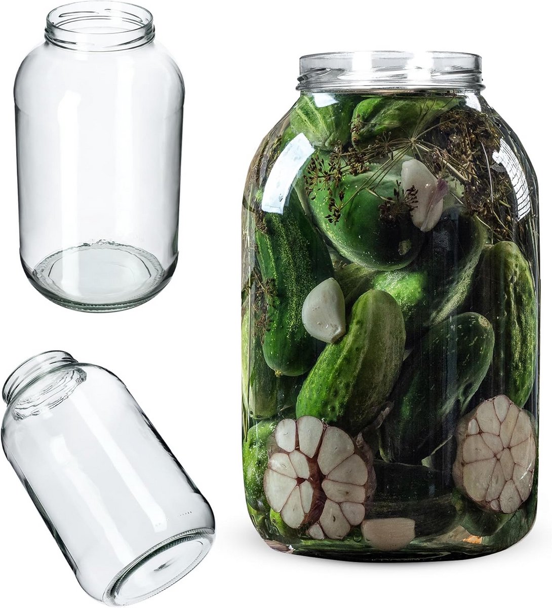 Inmaakpot 4 Liter - Ronde Pot voor Conserveren en Opslag