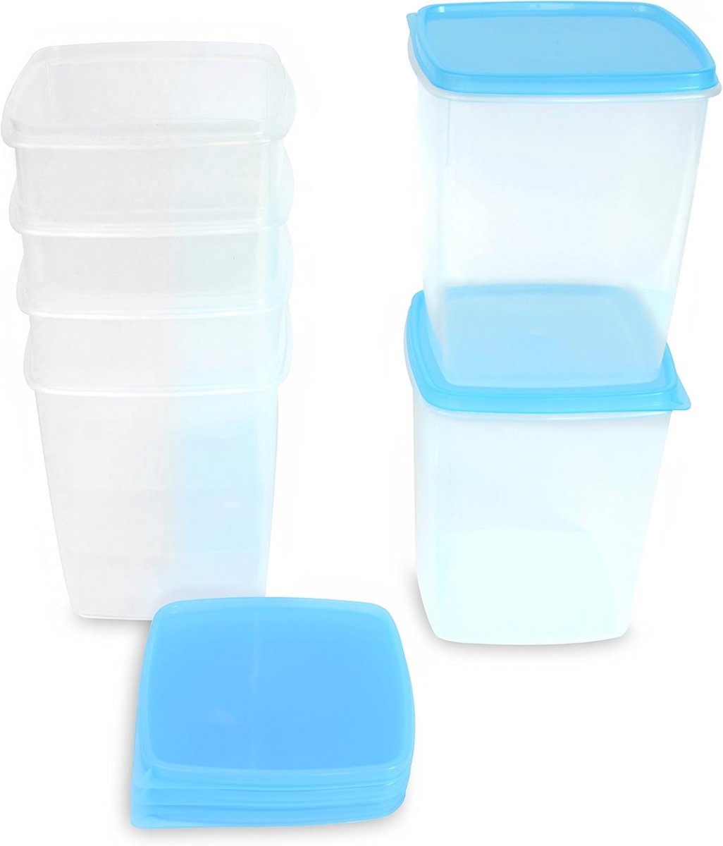 Diepvriesdozen vierkant 1,5L - 6 stuks
