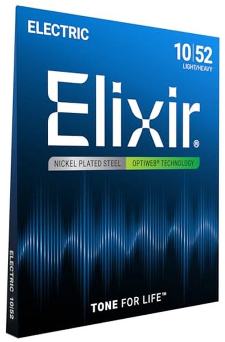 Snaren voor elektrische gitaar met OPTIWEB Coating - Licht/Zwaar (.010-.052)