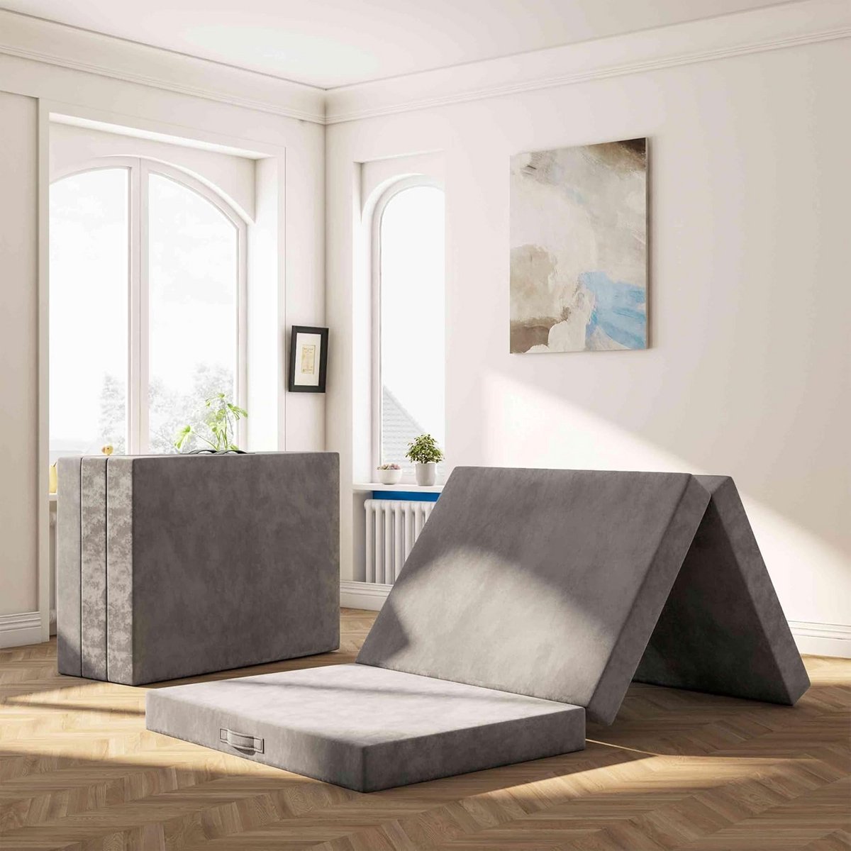 Vouwmatras 140x195x15 cm - Middelhard, Inklapbaar en Ideaal voor Camping en Logeerbed