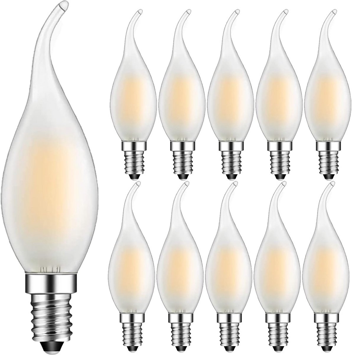 E14 Kaarslamp 4W Warm Wit - 300 Lumen, Niet Dimbaar