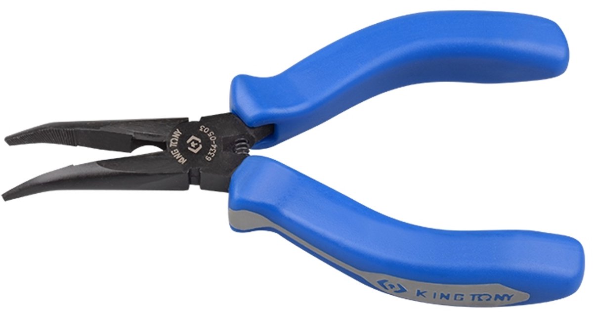 Mini Universele Tang, 130mm, gebogen Neus, Draadknipper