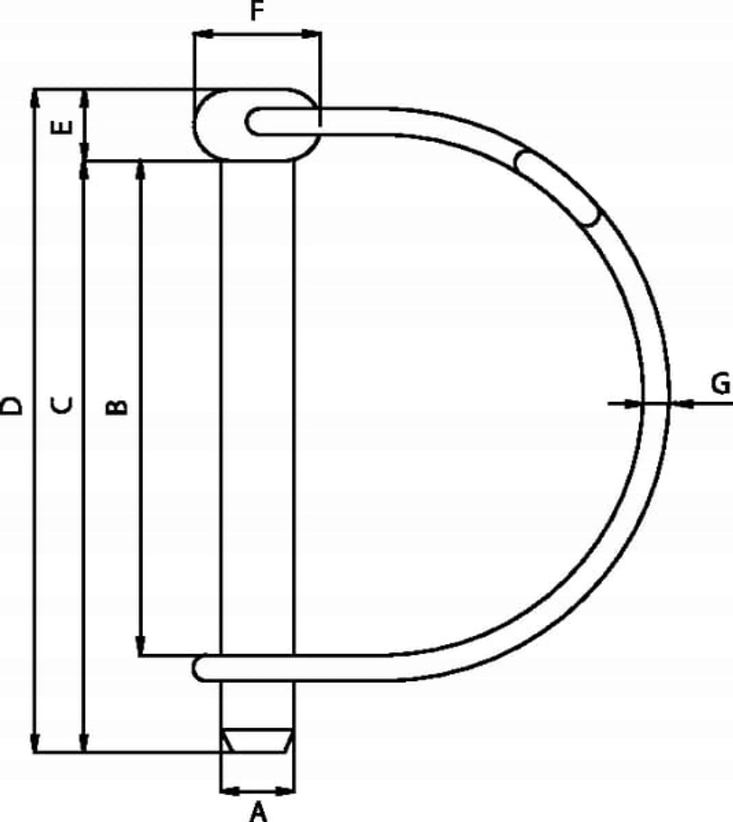 Kramp Borgpen 12x67mm Verzinkt Staal - 1 Stuk