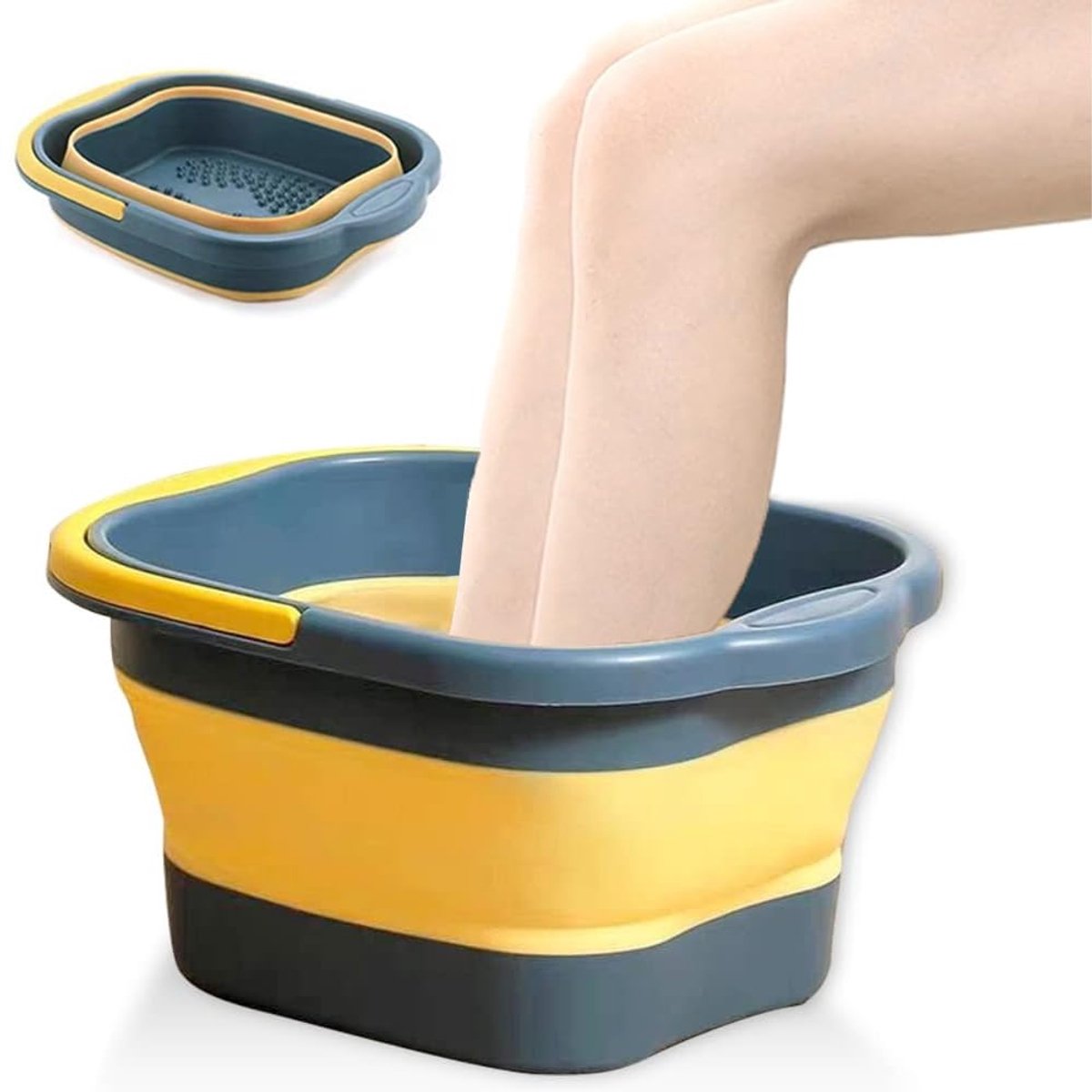 Unyqoos® Opvouwbaar voetbad met massagefunctie voor effectieve stressvermindering
