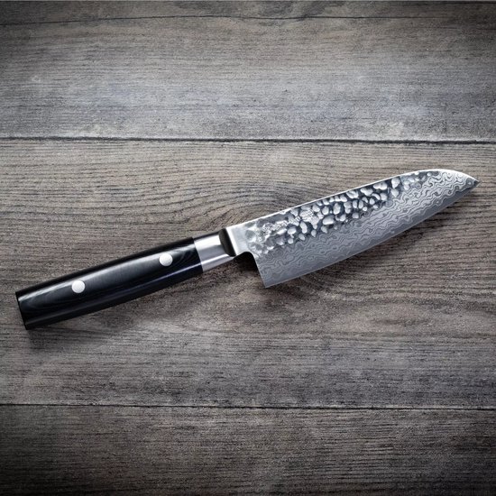 Couteau de chef japonais Yaxell Zen Santoku 12,5 cm 37 couches acier damas inoxydable