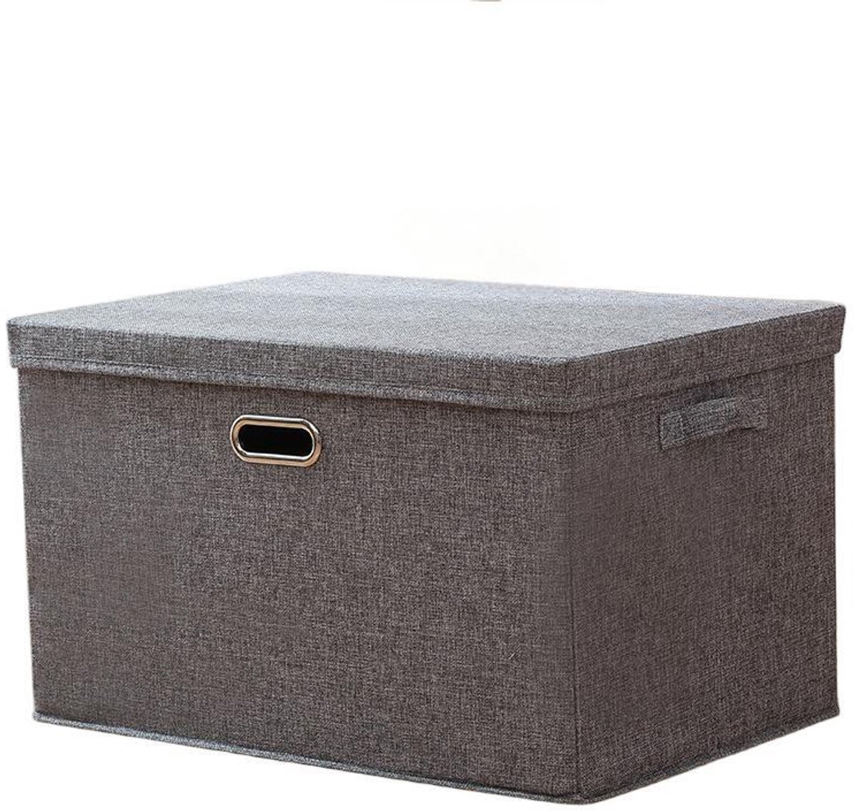 Opbergdoos - met deksel - opvouwbaar - wasbaar - stoffen opbergdoos -44*29*30cm-Donkergrijs