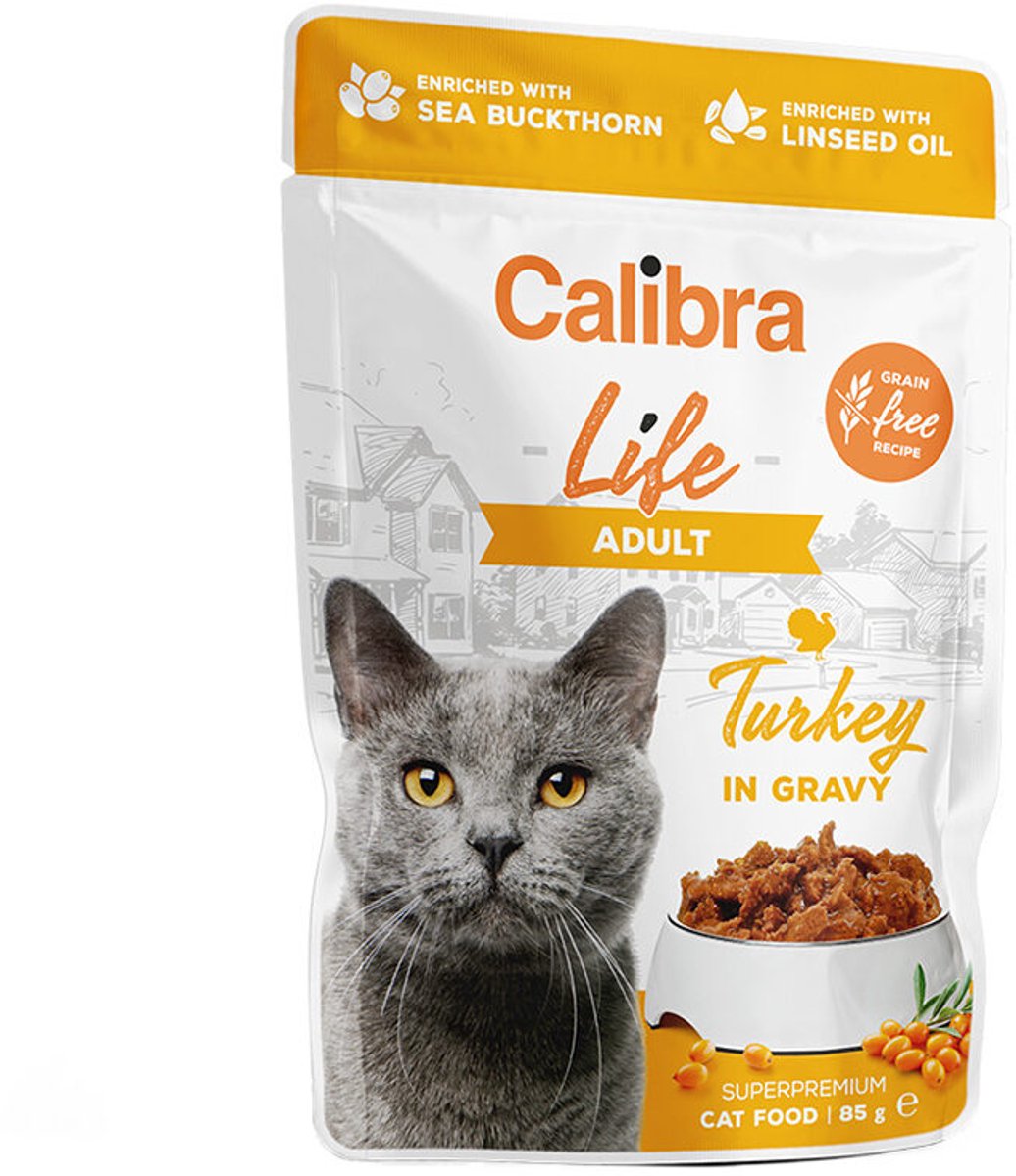 Calibra Calibra Cat Life Adult Natvoer - Eend - 28 x 85 g