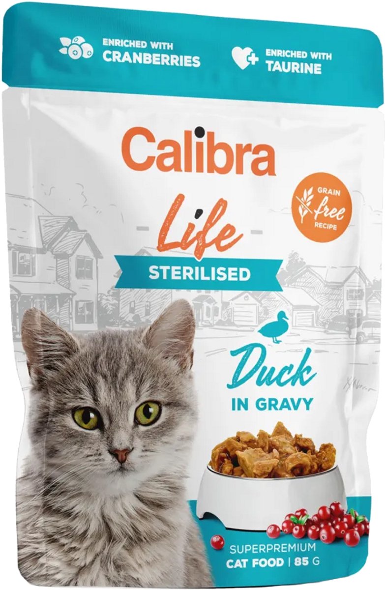 Calibra Calibra Cat Life Sterilised Natvoer - Zalm - 28 x 85 gram