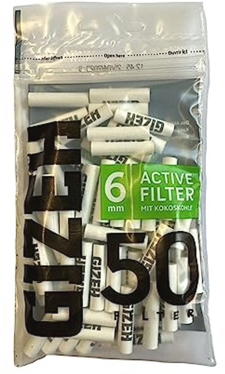 Actieve Koolstoffilter Slim 6mm - 50 Stuks