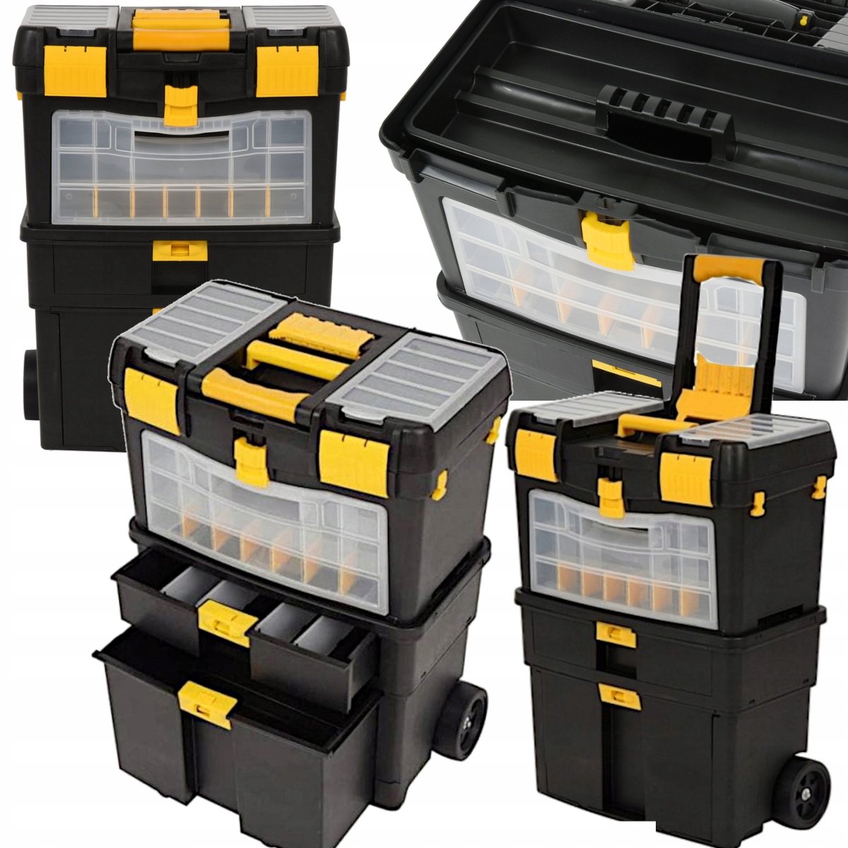 Werkplaatswagen met organizer - 3 segmenten, meubel & robuust
