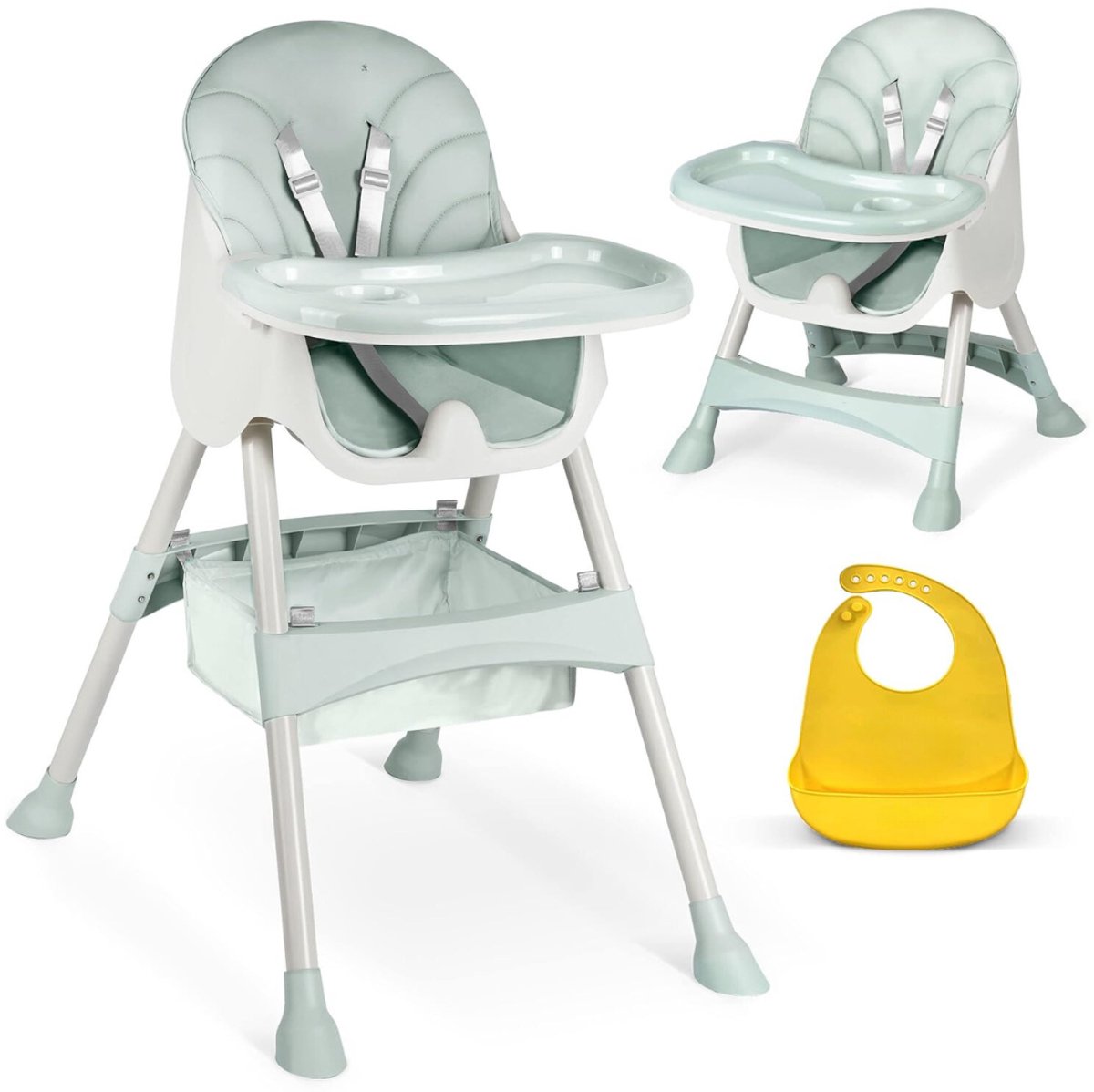 VIN® Kinder Eetstoel - Babystoel Voor Aan Tafel Met Dienblad - Baby Stoel Voor Eten - Meegroei Kinderstoel Inklapbaar - Baby stoeltje Zitten - Meegroeistoel – Kindereetstoel - 83 x 60 x 110 cm