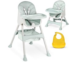 VIN® Kinder Eetstoel - Babystoel Voor Aan Tafel Met Dienblad - Baby Stoel Voor Eten - Meegroei Kinderstoel Inklapbaar - Baby stoeltje Zitten - Meegroeistoel – Kindereetstoel - 83 x 60 x 110 cm