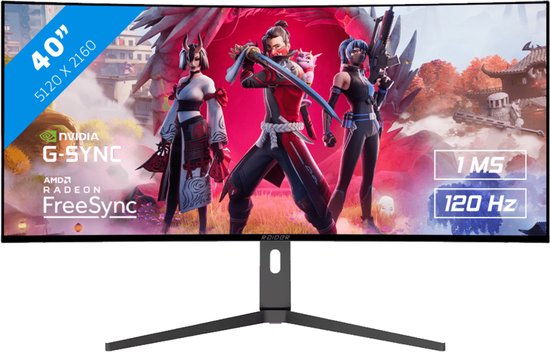 40 inch RAIDER 5K2K ultrawide curved gaming monitor – 5120×2160 5K2K resolutie, 120Hz, IPS, FreeSync, HDR