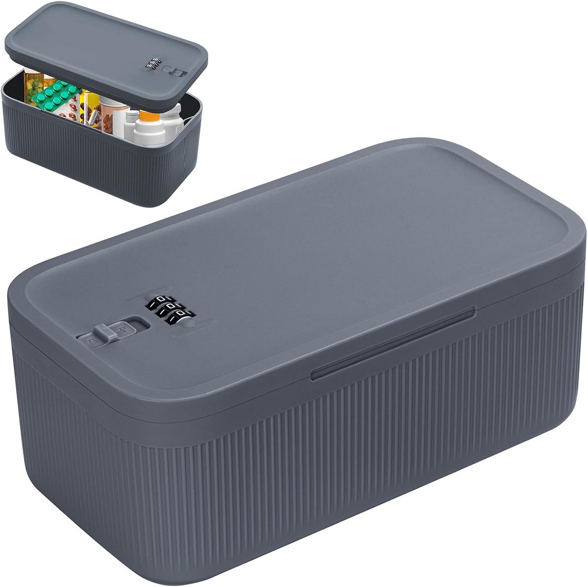 Afsluitbare Opbergbox met Cijferslot - Voor Medicijnen, Snacks, Telefoon - BPA-vrij