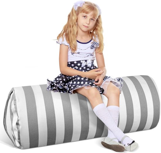 Grote Opberg Zitzak voor Knuffels en Speelgoed - Opvouwbare Kinder Stoelhoes met Rits