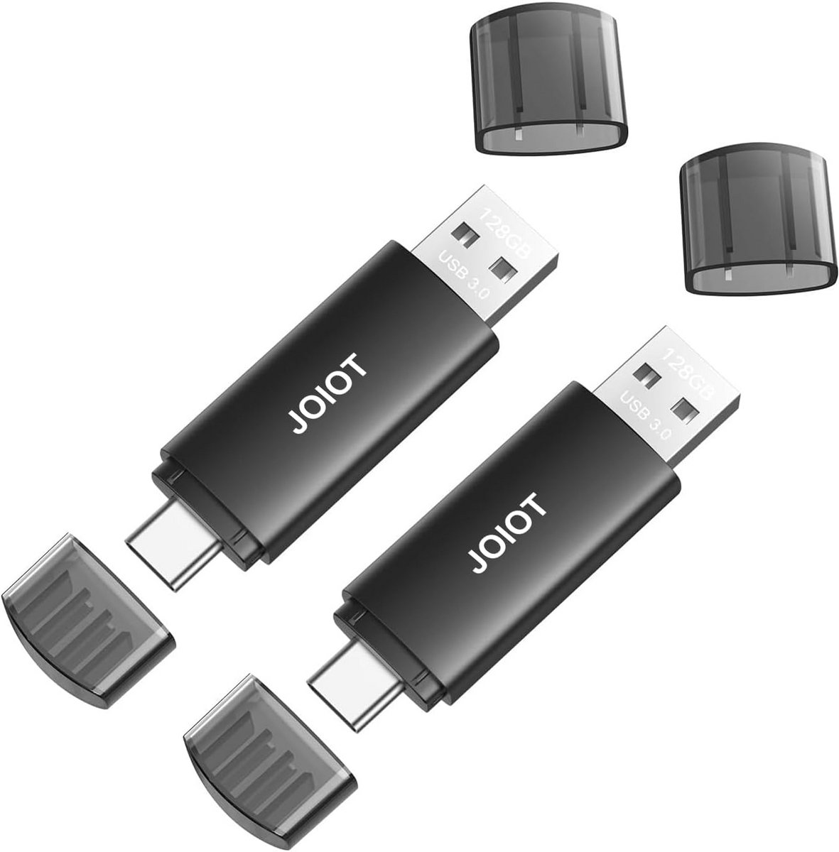 USB Stick 128GB 2 stuks - USB 3.0 Hoge Snelheid Geheugenstick voor Telefoon en PC