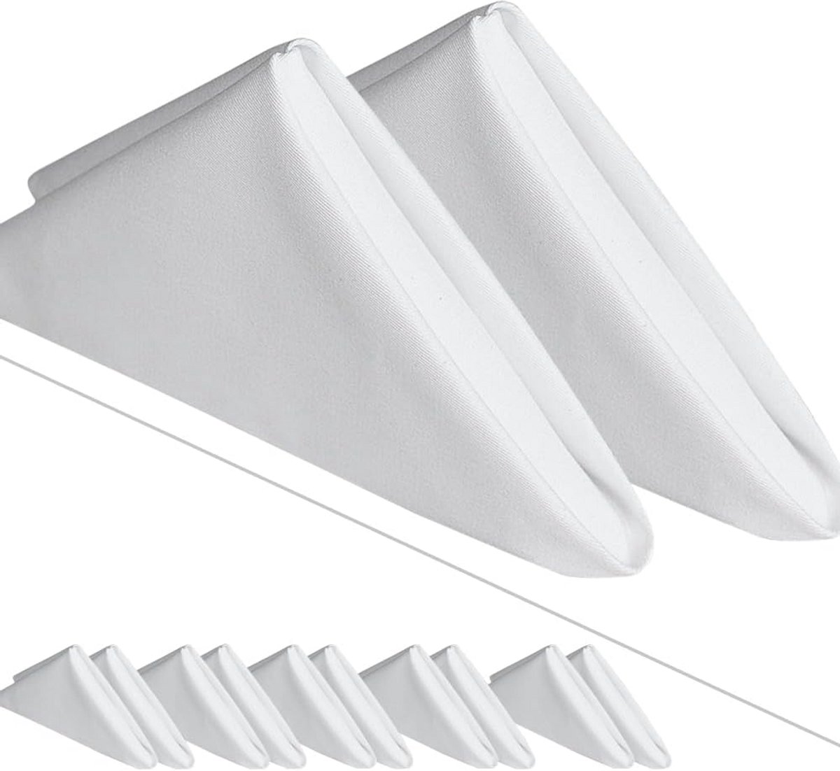 Set van 12 Luxe Stoffen Servetten - Zacht Satijn - Diner, Feest & Bruiloft - 50x50 cm