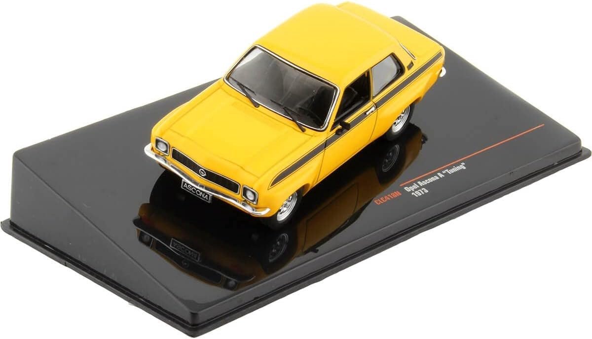 Klassieke Opel Ascona A Tuning Modelauto Schaal 1:43 Geel