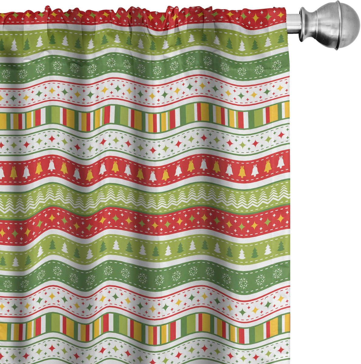 ABAKUHAUS Gordijnen 2x75x175 – microvezel, halfdonker, Digiprint – Limoen Limoengroen