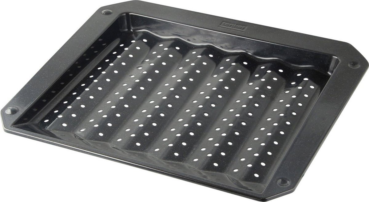 Ronde Grill- en Ovenplaat met Antiaanbaklaag en Vetopvang