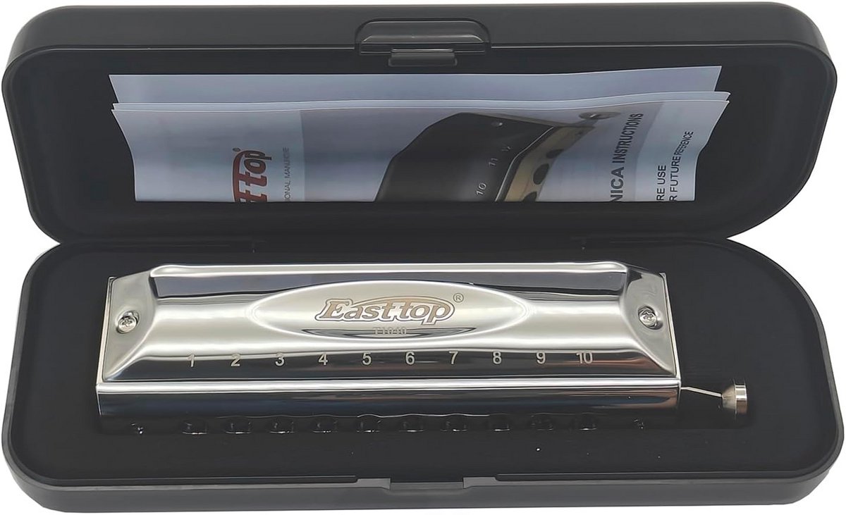 Chromatische Mondharmonica in C met 10 Gaten - Ideaal voor Beginners en Professionals