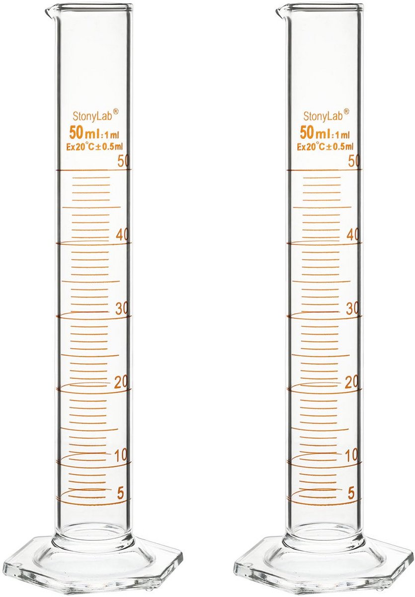 Maatbeker van Borosilicaatglas met Dubbele Set en Zeshoekige Basis