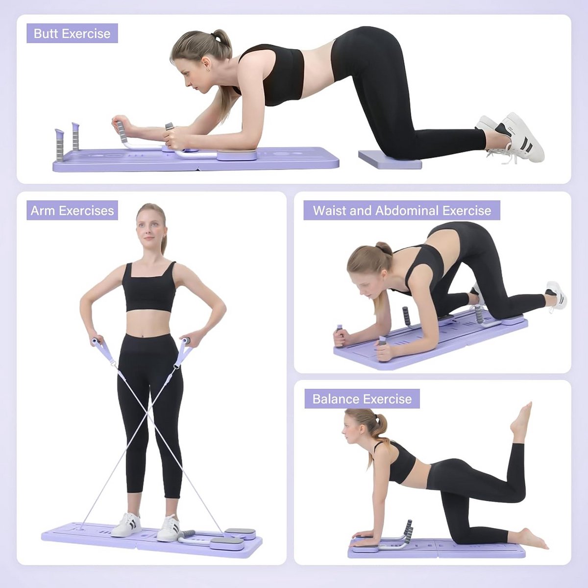 Multifunctioneel Pilates Board Trainingsbord met LED Counter - afbeelding 3