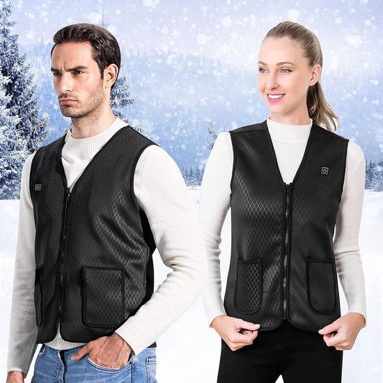 LABCOOL Verwarmde herenjas voor wandelen en winter, USB-oplaadbaar, met