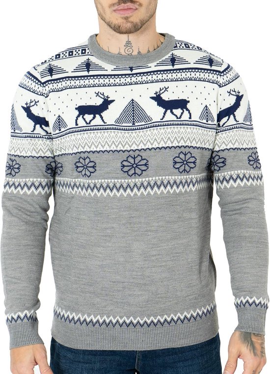 Kersttrui Voor Mannen – Met Rendier En Kerstman, Fleecegevoerd, Lange Mouwen, Grafische Hoodie, Feestelijke Kerstlook, Valt Klein Uit