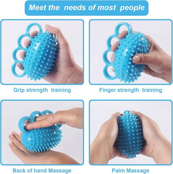 Handtrainer Set Voor Volwassenen - Stressbal En Grijpkracht Trainer Voor Stressverlichting En Vingertraining Bij Artrose