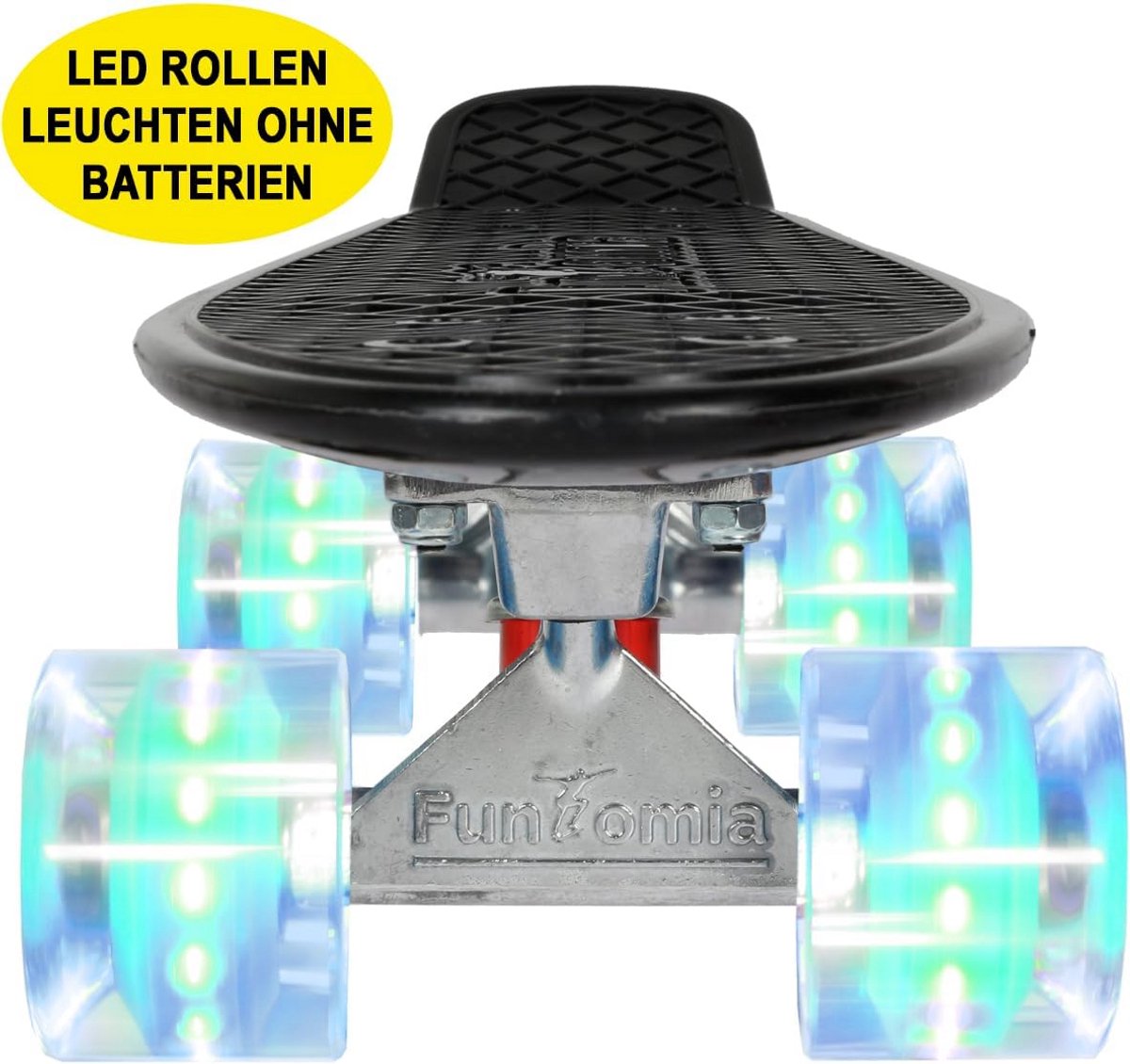Cruiser Skateboard Mini Board 57 cm met LED Wielen Aluminium Trucks Blauw