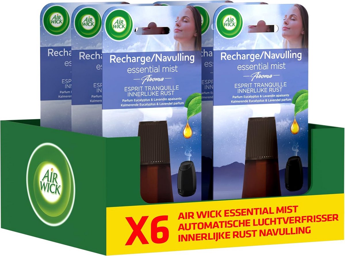 Essentiële Olie Verstuiver Navulling - Innerlijke Rust - 6 Stuks Parfumverspreider