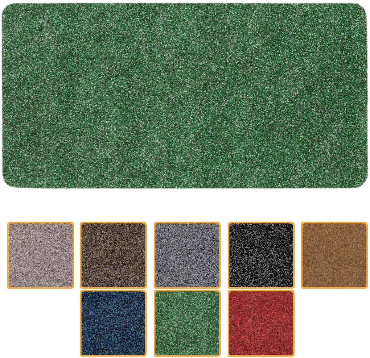 Stunq® Deurmat, vuilvangmat, wasbaar, waterdicht, robuust, vuilvanger voor ingang, huisdeur, hal, keuken, slaapkamer, poet, 40 x 80 cm, groen