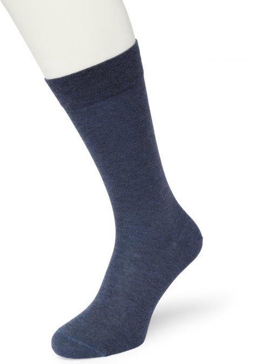 Bonnie Doon Tencel Sokken Heren Blauw maat 43/46 - Licht, Ademend, Soepel - Zeer Comfortabel en Zacht - Zakken niet af - Zakelijke sokken - Business Line - Antibacteriële Werking - Milieubewust - Jeans - Denim Blue - BL202104.213