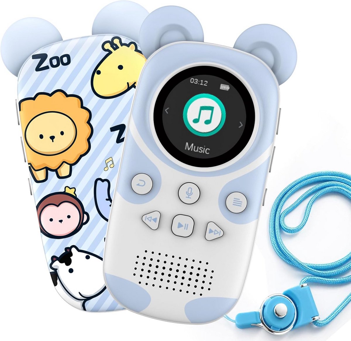 Draagbare MP3-speler voor Kinderen met Bluetooth 5.3 en 64GB Geheugen - HIFI Geluid