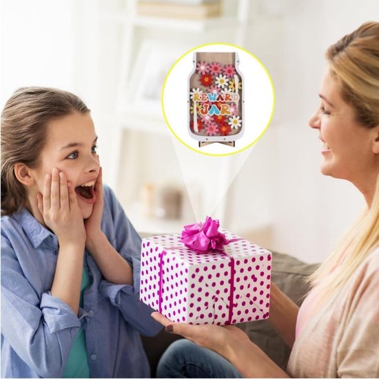 Beloningsglas voor kinderen, beloningstabel met 35 stuks