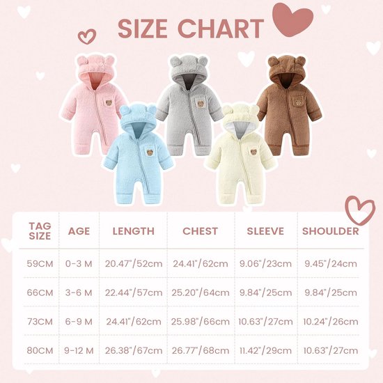 Warme Baby Sneeuwpak met Capuchon en Wanten voor 0-12 Maanden — afbeelding 2
