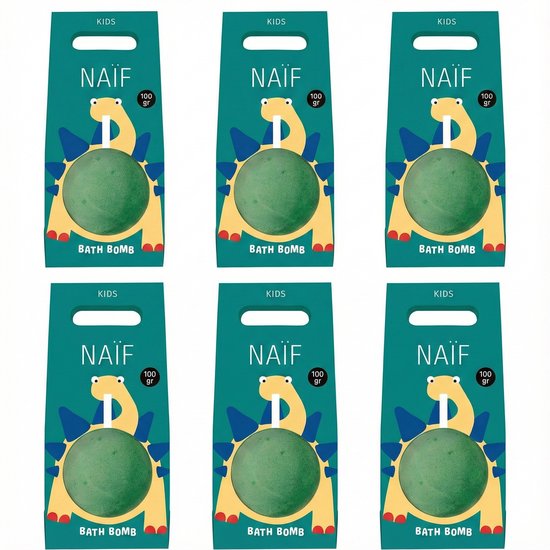 Naif - Bruisballen - Multipack - Kids 3+ - Bruisend Badplezier - Fris & Fruitig - Dermatologisch Getest - 6x100gr