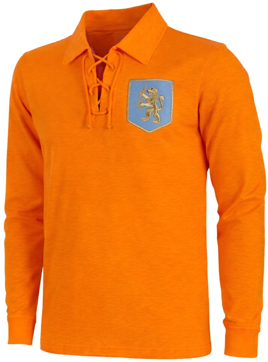 COPA Football - Holland 1934 - Retro Voetbalshirt - Heren - Lange mouw - S - Oranje