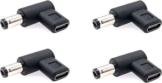 1Pcs DC Power Adapter Connector Type C USB Male to 5.5x2.1mm Female